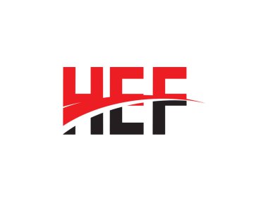 HEF Harfleri İlk Logo Tasarım Vektörü İllüstrasyonu 