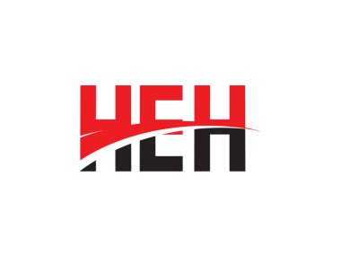 HEH Harfleri İlk Logo Tasarım Vektörü İllüstrasyonu 