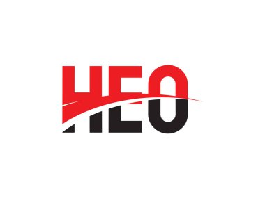 HEO Harfleri İlk Logo Tasarım Vektörü İllüstrasyonu 