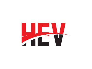 HEV Harfleri İlk Logo Tasarım Vektörü İllüstrasyonu 