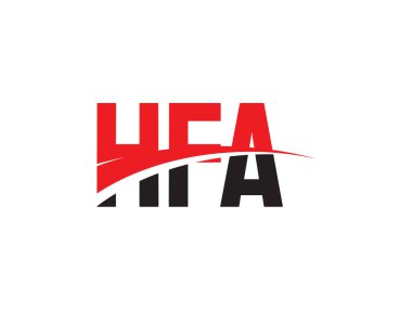 HFA Harfleri İlk Logo Tasarım Vektörü İllüstrasyonu 