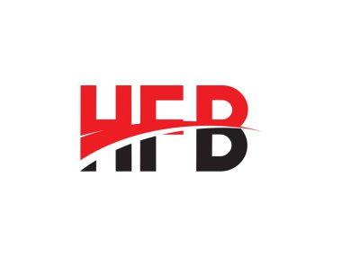 HFB Harfleri İlk Logo Tasarım Vektörü İllüstrasyonu 