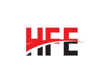 HFE Harfleri İlk Logo Tasarım Vektörü İllüstrasyonu 