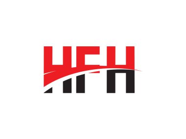 HFH Harfleri İlk Logo Tasarım Vektörü İllüstrasyonu 