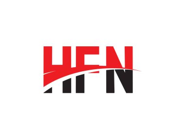 HFN Harfleri İlk Logo Tasarım Vektörü İllüstrasyonu 