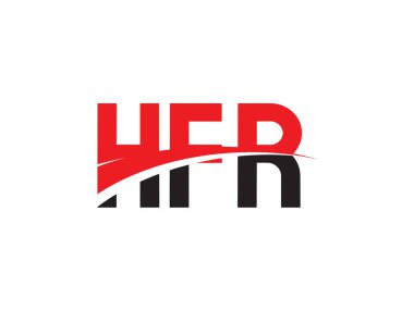 HFR Harfleri İlk Logo Tasarım Vektörü İllüstrasyonu 