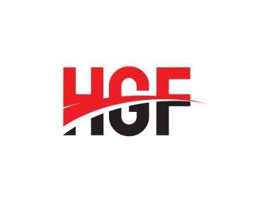 HGF Harfleri İlk Logo Tasarım Vektörü İllüstrasyonu 