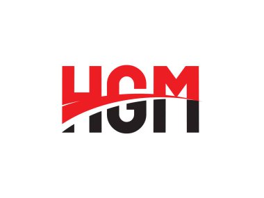 HGM Harfleri İlk Logo Tasarım Vektörü İllüstrasyonu 