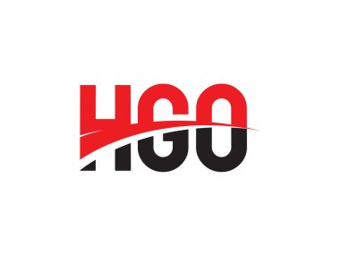 HGO Harfleri İlk Logo Tasarım Vektörü İllüstrasyonu 