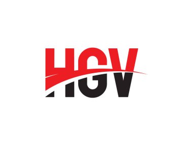HGV Harfleri İlk Logo Tasarım Vektörü İllüstrasyonu 