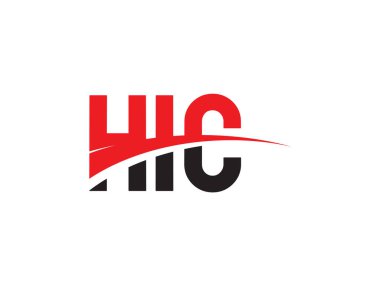 HIC Harfleri İlk Logo Tasarım Vektörü İllüstrasyonu 