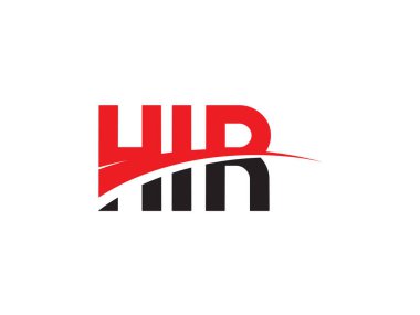 HIR Harfleri İlk Logo Tasarım Vektörü İllüstrasyonu 