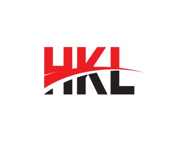 HKL Harfleri İlk Logo Tasarım Vektörü İllüstrasyonu 