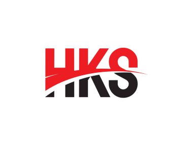 HKS Harfleri İlk Logo Tasarım Vektörü İllüstrasyonu 