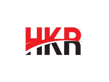 HKR Harfleri İlk Logo Tasarım Vektörü İllüstrasyonu 