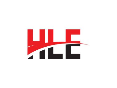 HLE Harfleri İlk Logo Tasarım Vektörü İllüstrasyonu 