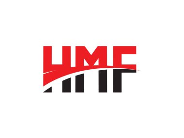 HMF Harfleri İlk Logo Tasarım Vektörü İllüstrasyonu 