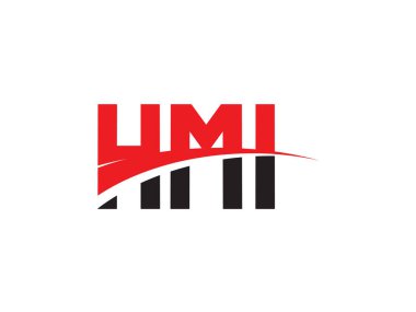 HMI Harfleri İlk Logo Tasarım Vektörü İllüstrasyonu 