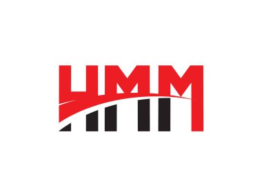 HMM Harfler İlk Logo Tasarım Vektörü İllüstrasyonu 