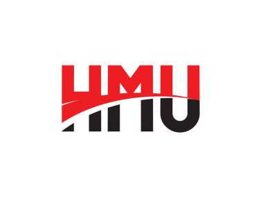 HMU Harfleri İlk Logo Tasarım Vektörü İllüstrasyonu 