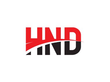 HND Harfler İlk Logo Tasarım Vektörü İllüstrasyonu 