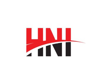 HNI Harfler İlk Logo Tasarım Vektörü İllüstrasyonu 