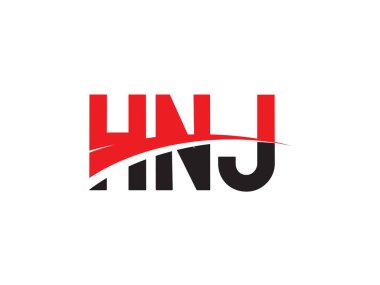 HNJ Harfleri İlk Logo Tasarım Vektörü İllüstrasyonu 
