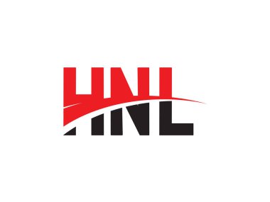 HNL Harfleri İlk Logo Tasarım Vektörü İllüstrasyonu 
