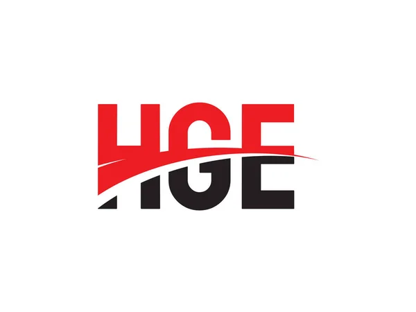 Hge Letters Illustration Vectorielle Conception Logo Initial — Image vectorielle