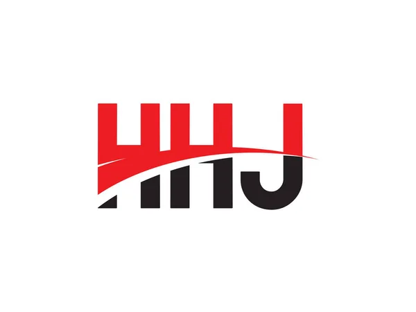 Hhj Літери Початковий Дизайн Логотипу Векторні Ілюстрації — стоковий вектор