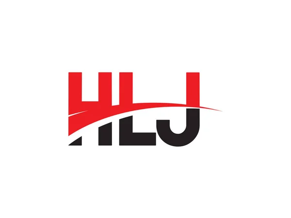 Hlj Літери Початковий Дизайн Логотипу Векторні Ілюстрації — стоковий вектор