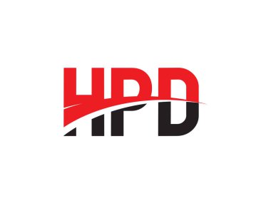 HPD Harfleri İlk Logo Tasarım Vektörü İllüstrasyonu 
