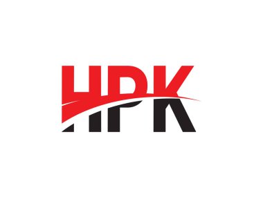 HPK Harfleri İlk Logo Tasarım Vektörü İllüstrasyonu 