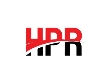 HPR Harfleri İlk Logo Tasarım Vektörü İllüstrasyonu 