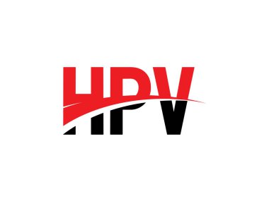 HPV Harfleri İlk Logo Tasarım Vektörü İllüstrasyonu 