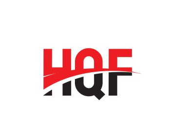 HQF Harfleri İlk Logo Tasarım Vektörü İllüstrasyonu 