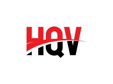 HQV Harfleri İlk Logo Tasarım Vektörü İllüstrasyonu 