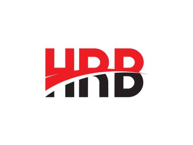 HRB Harfleri İlk Logo Tasarım Vektörü İllüstrasyonu 