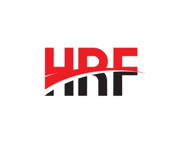 HRF Harfleri İlk Logo Tasarım Vektörü İllüstrasyonu 