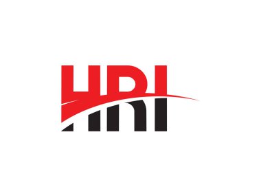 HRI Harfleri İlk Logo Tasarım Vektörü İllüstrasyonu 