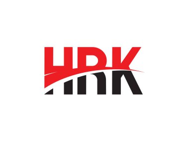 HRK Harfleri İlk Logo Tasarım Vektörü İllüstrasyonu 