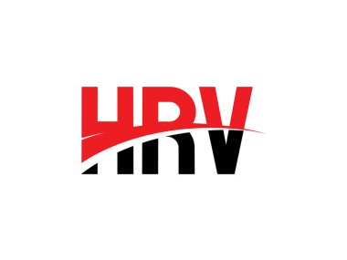 HRV Harfleri İlk Logo Tasarım Vektörü İllüstrasyonu 