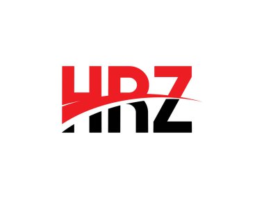 HRZ Harfleri İlk Logo Tasarım Vektörü İllüstrasyonu 