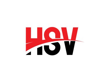 HSV Harfleri İlk Logo Tasarım Vektörü İllüstrasyonu 