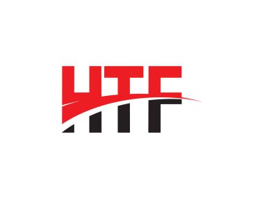 HTF Harfleri İlk Logo Tasarım Vektörü İllüstrasyonu 