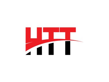 HTT Harfleri İlk Logo Tasarım Vektörü İllüstrasyonu 