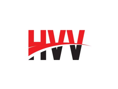 HVV Harfleri İlk Logo Tasarım Vektörü İllüstrasyonu 