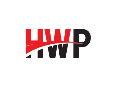 HWP Harfleri İlk Logo Tasarım Vektörü İllüstrasyonu 