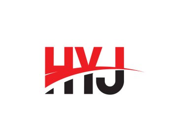 HYJ Harfleri İlk Logo Tasarım Vektörü İllüstrasyonu 