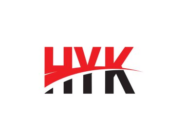 HYK Harfleri İlk Logo Tasarım Vektörü İllüstrasyonu 